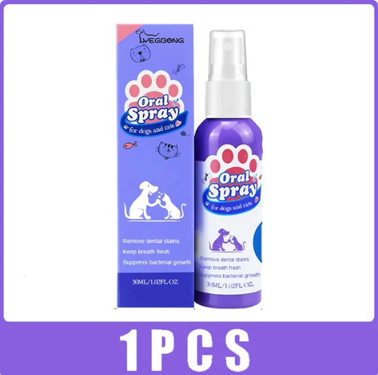 Pet Teeth Cleaning Spray, Oral Care, Remove Tooth Stains, Keep Breath Fresh for Dogs and Cats, Teeth Whitening, Remove Bad Breath