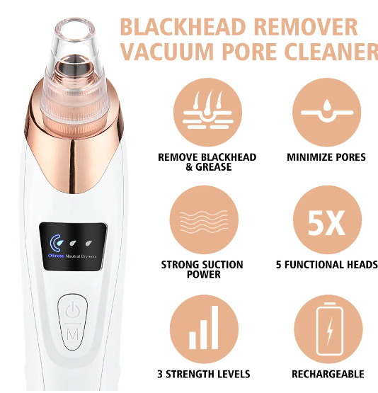 Facial Blackhead Remover Acne Electric Cleanser Blackhead Black Dot Vacuum Cleaner Vacuum Cleaner Black Spots Pores Machine Cleaner